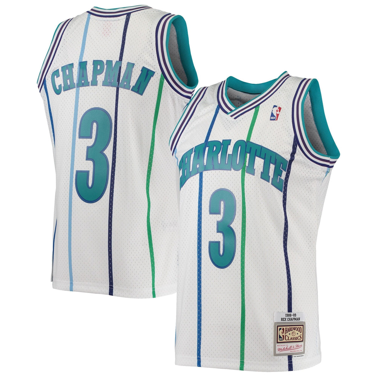 Charlotte Hornets Rex Chapman Mitchell & Ness White 1988-89 product image 1