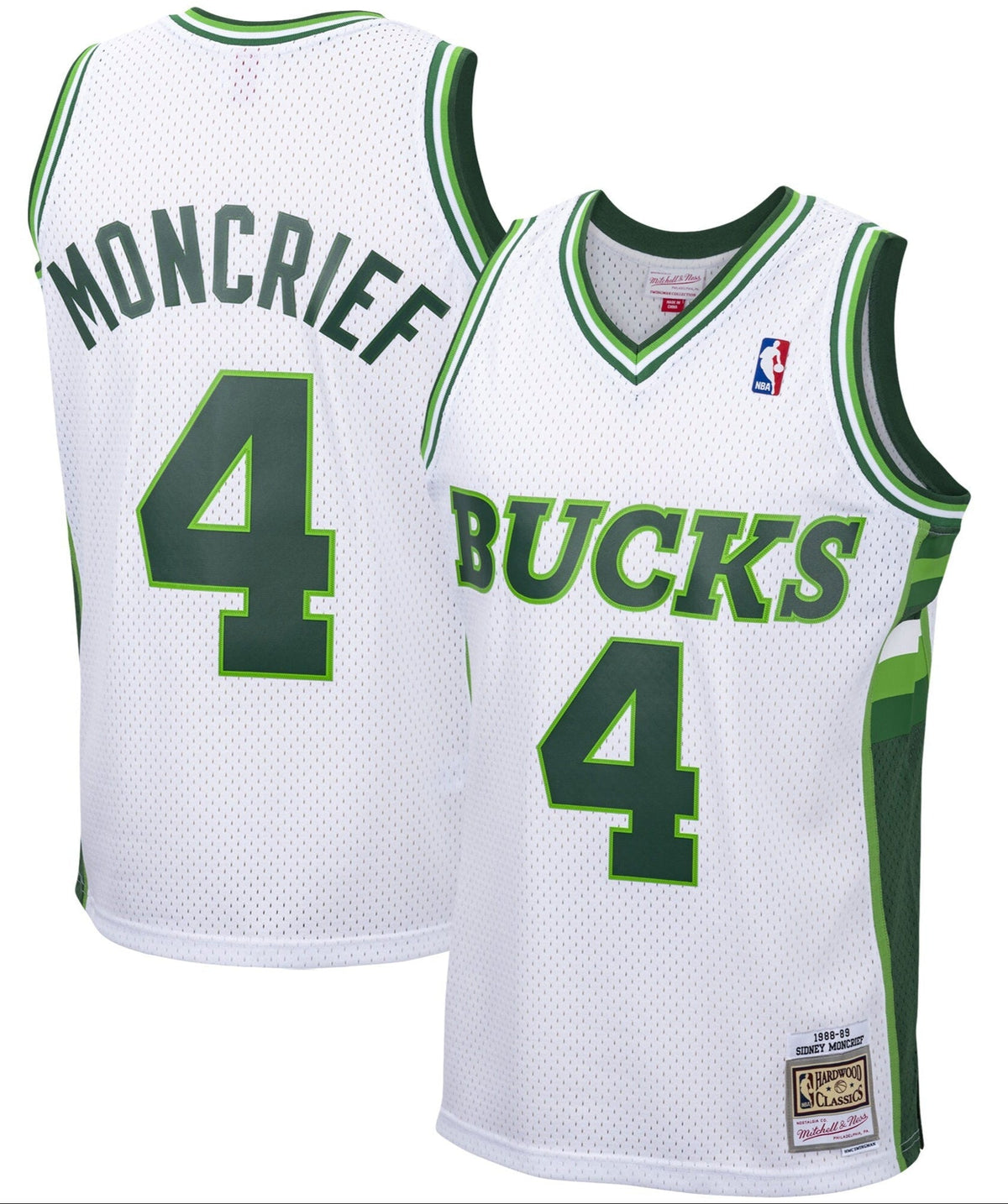Men's Milwaukee Bucks Sidney Moncrief Mitchell & Ness White product image 1